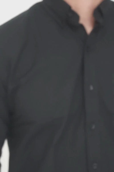 CAMISA FORMAL MANGA LARGA LEÓN HOMBRE #Color_Negro