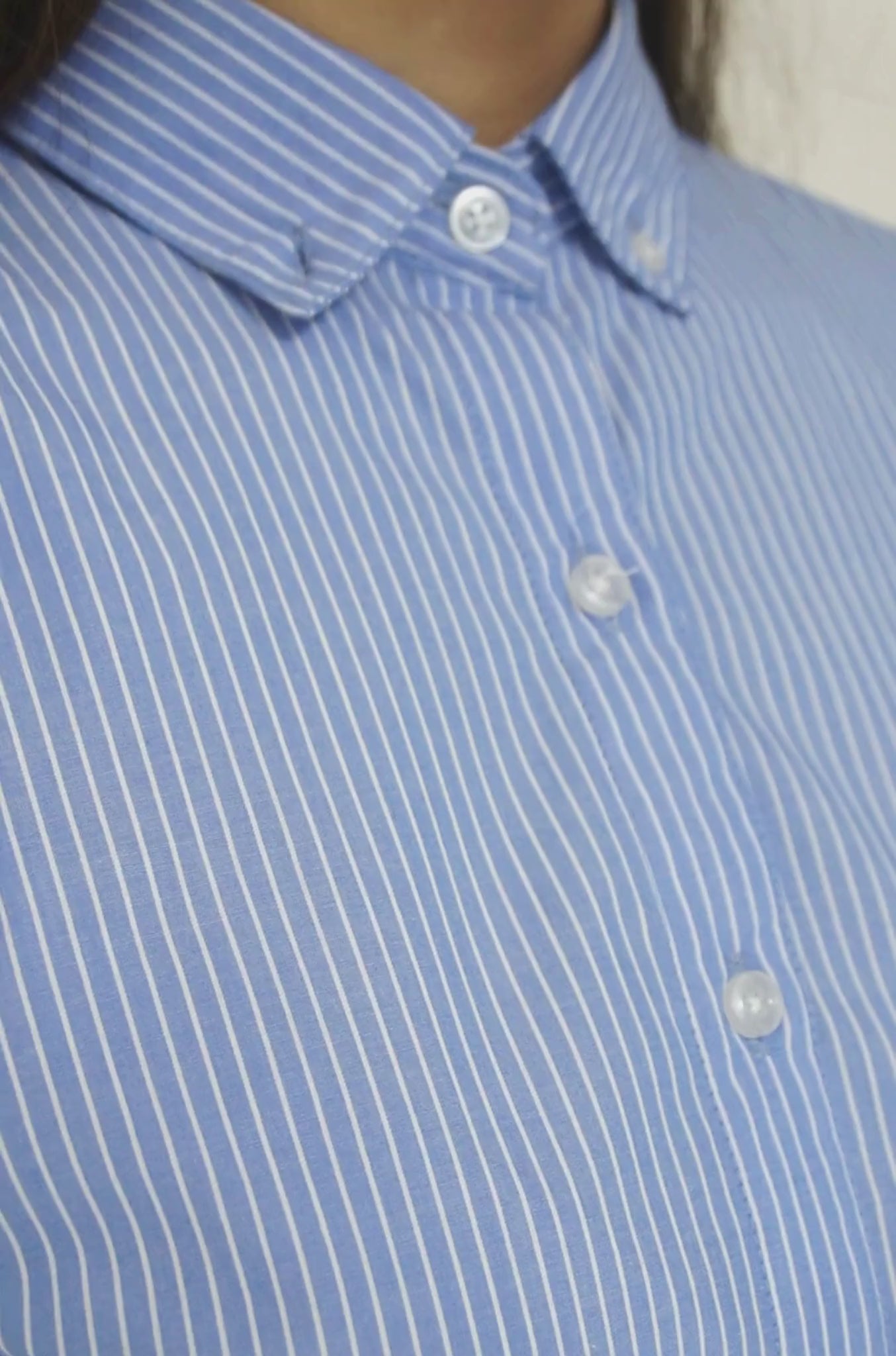 CAMISA FORMAL MANGA LARGA PORTO MUJER #Color_Blanco / Azul