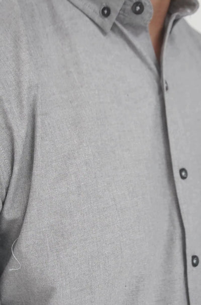 CAMISA FORMAL MANGA LARGA LEÓN HOMBRE #Color_Gris