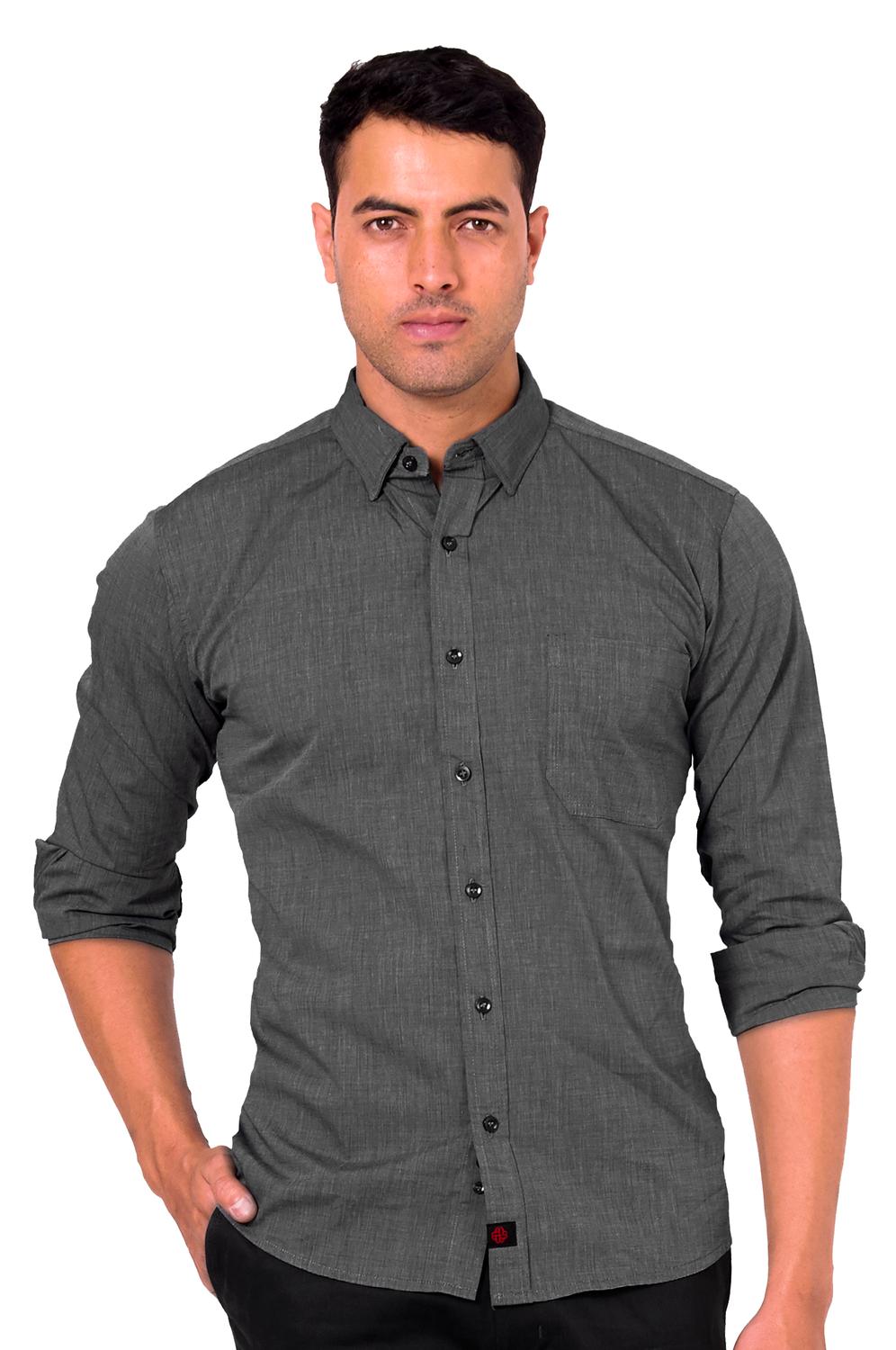 CAMISA CASUAL SLIM FIT MANGA LARGA HAMBURGO