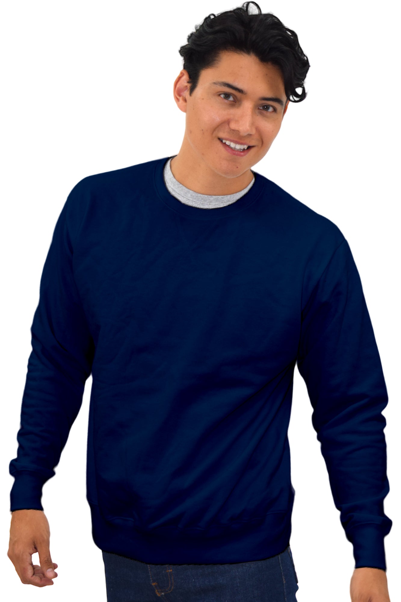 SUDADERA CUELLO REDONDO BRUSELAS UNISEX #Color_Azul