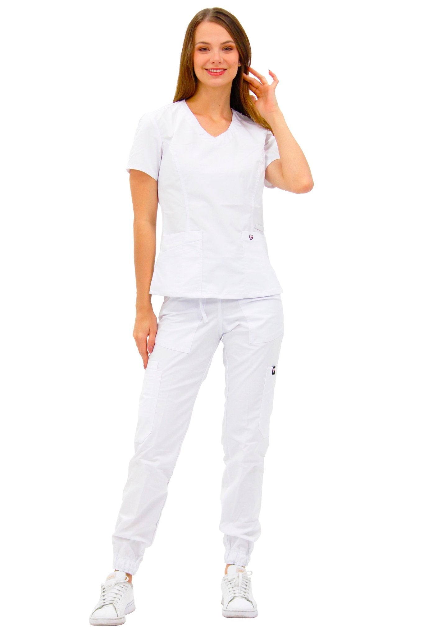 PANTALÓN MÉDICO JOGGER PARA SCRUB STANFORD MUJER #Color_Blanco