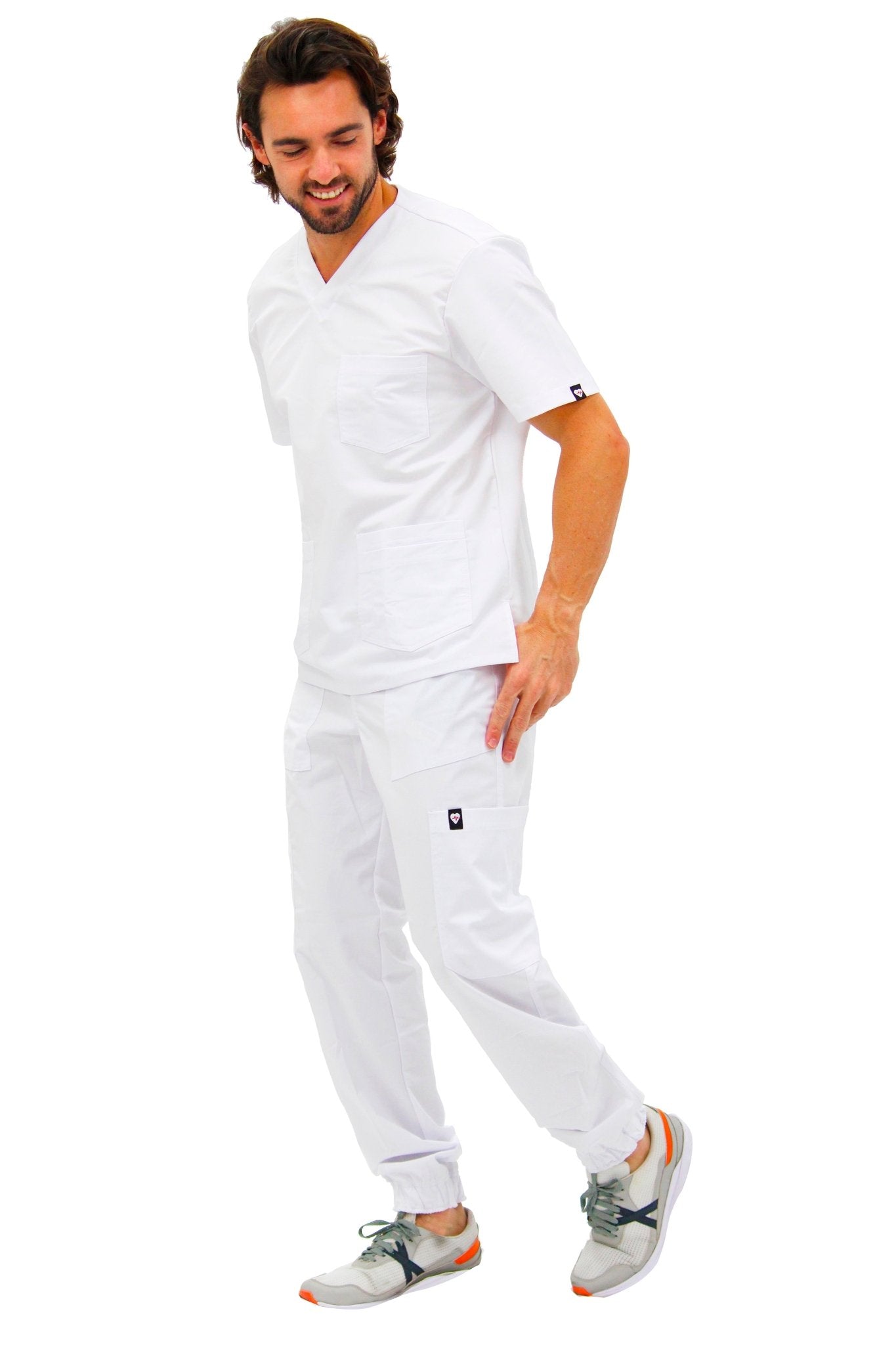 PANTALÓN MÉDICO JOGGER PARA SCRUB STANFORD HOMBRE #Color_Blanco