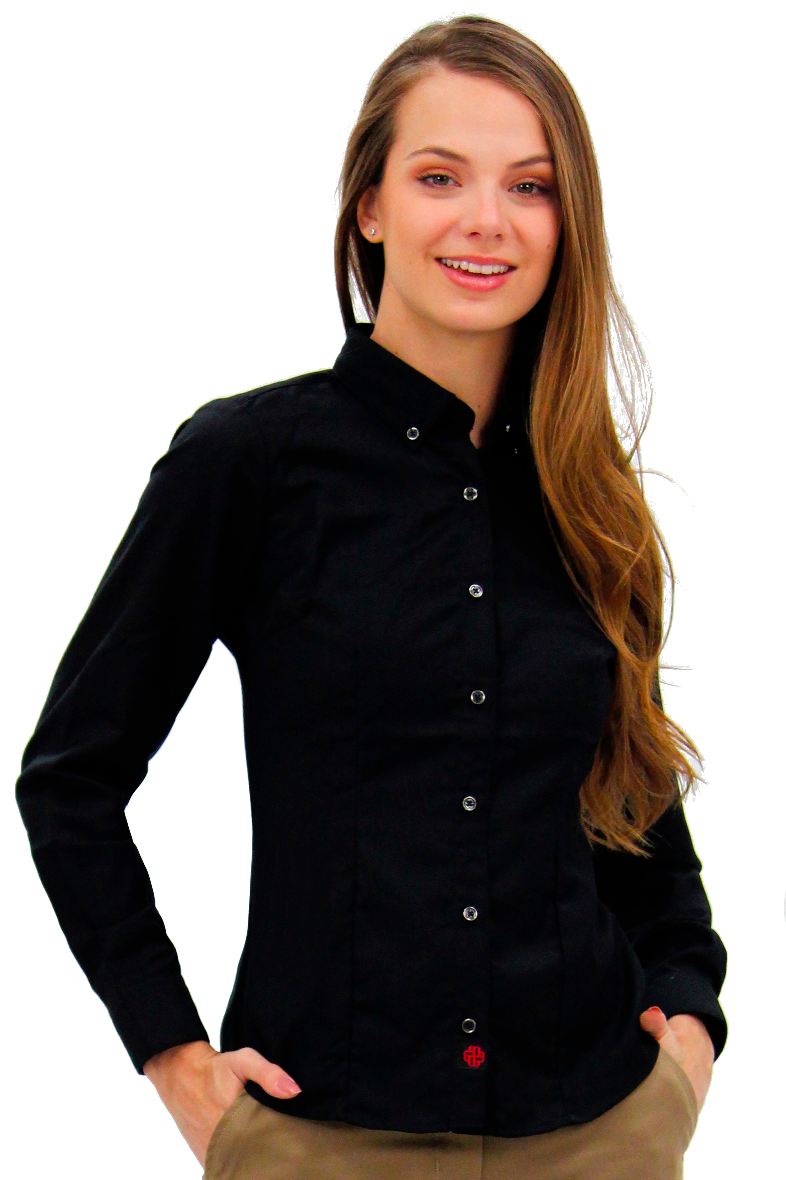 CAMISA FORMAL SLIM FIT MANGA LARGA DERBY MUJER