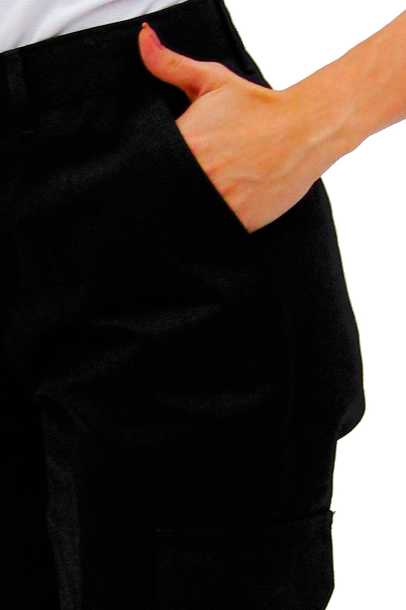 BERMUDAS TIPO CARGO HAWAI MUJER #Color_Negro