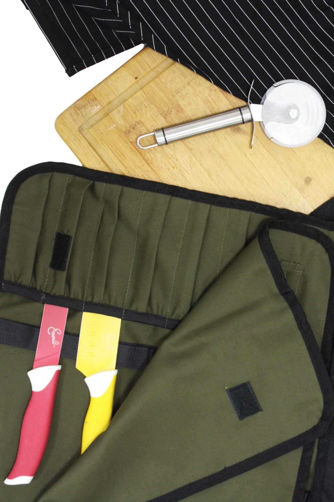 ESTUCHE PORTA-CUCHILLOS PARA CHEF CON LOGO #Color_Verde