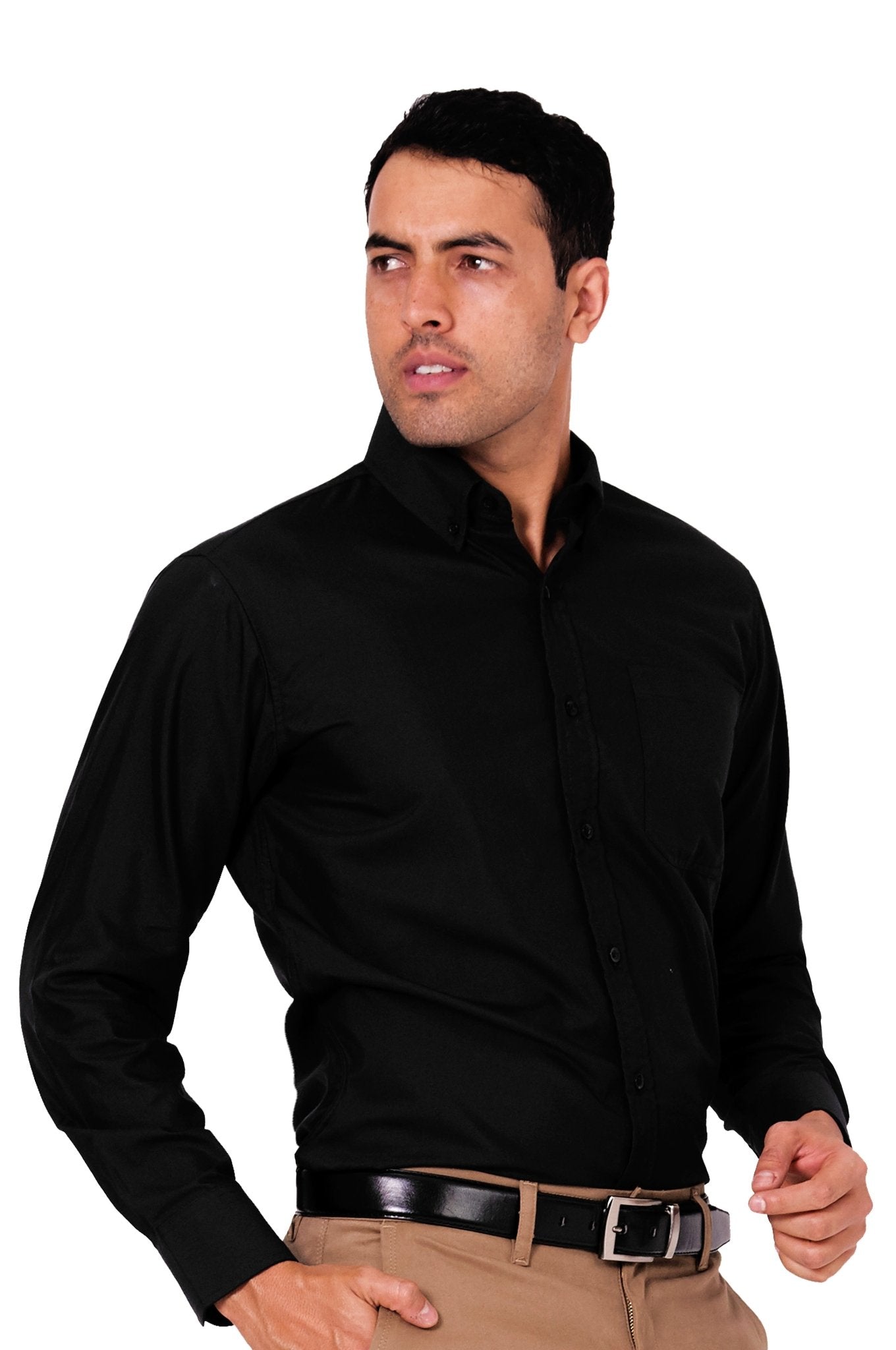 CAMISA FORMAL MANGA LARGA  BERLÍN HOMBRE #Color_Negro