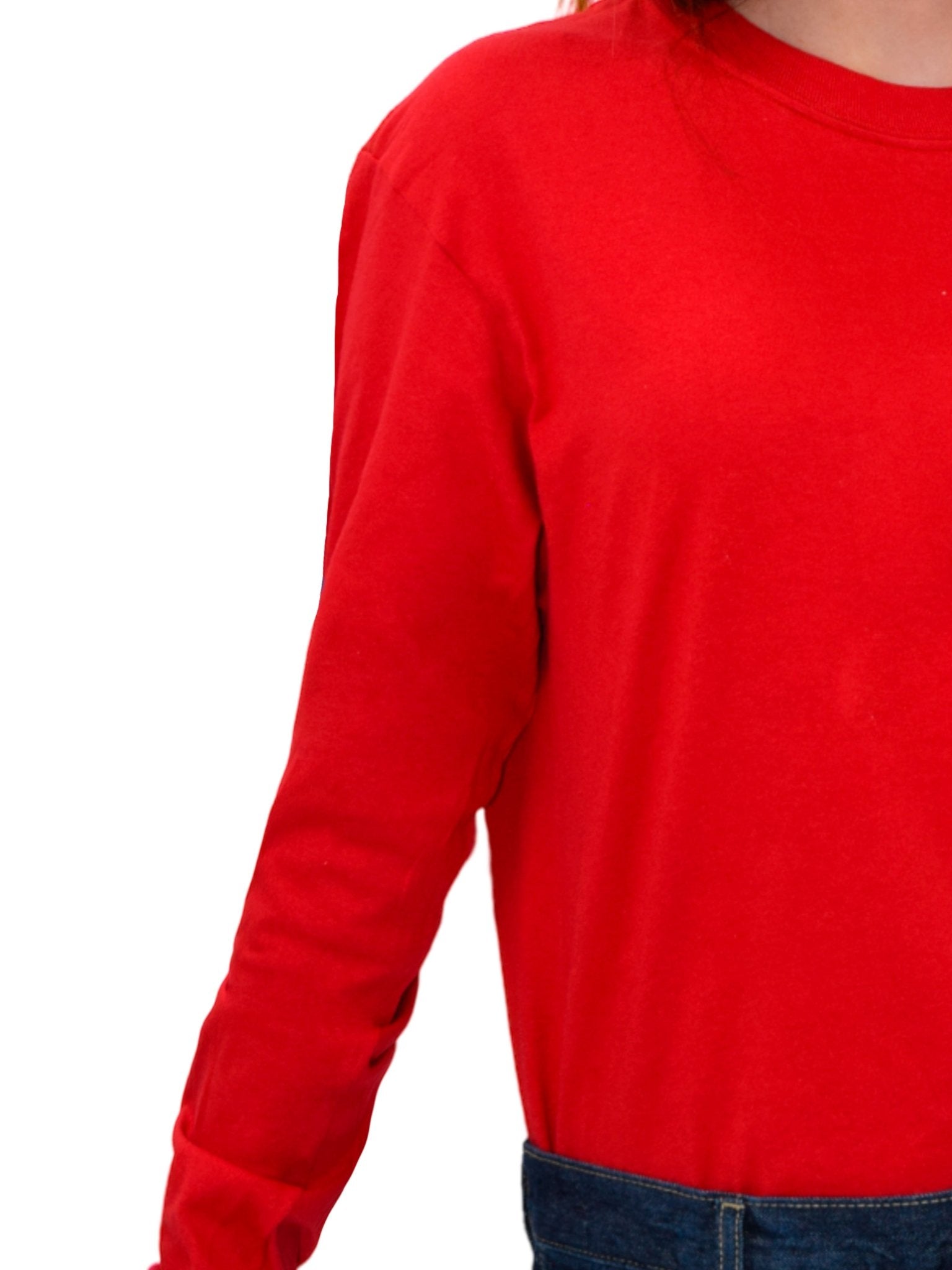 PLAYERA CUELLO REDONDO MANGA LARGA OLIMPIA UNISEX #Color_Rojo