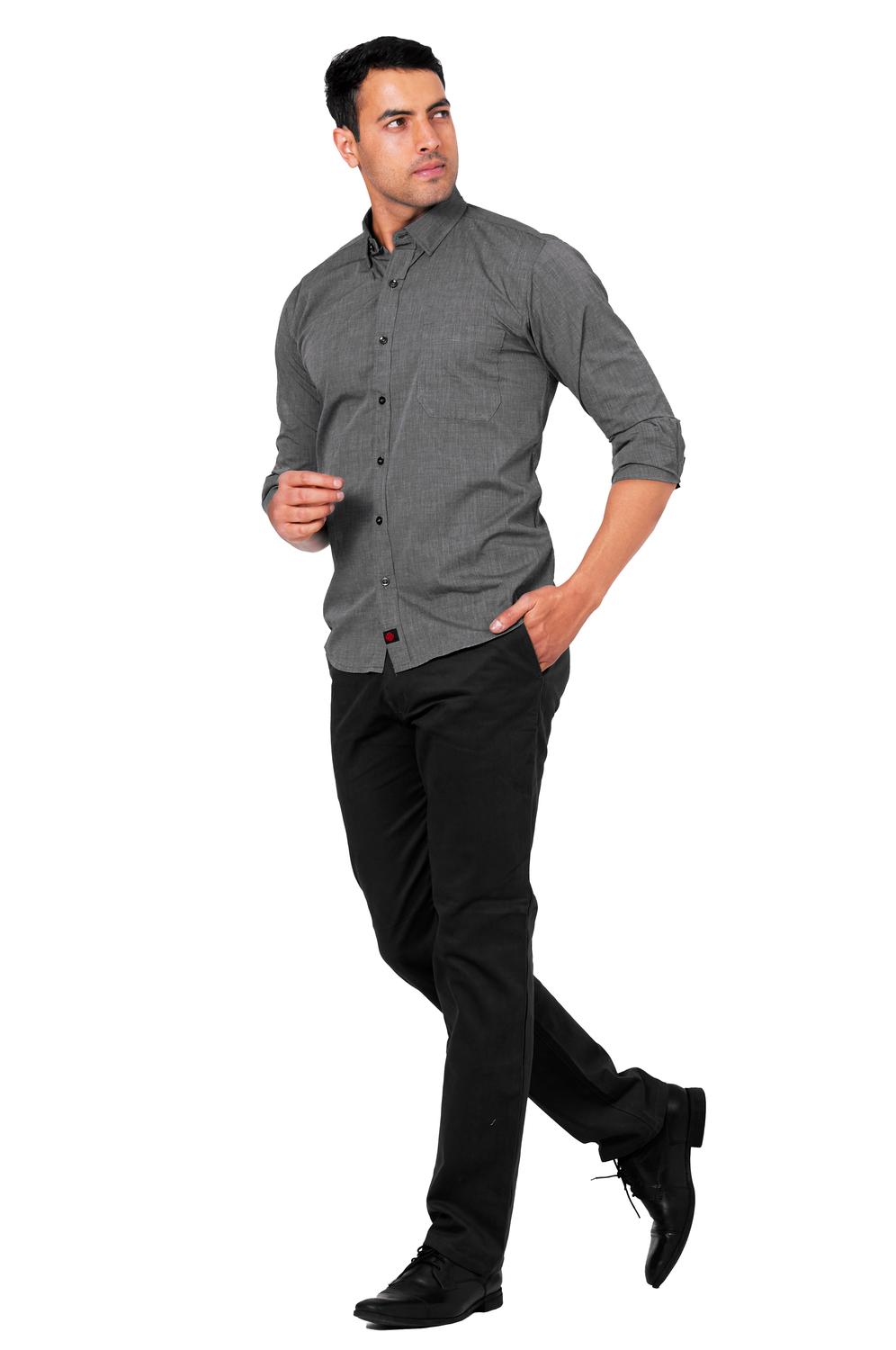 CAMISA CASUAL SLIM FIT MANGA LARGA HAMBURGO