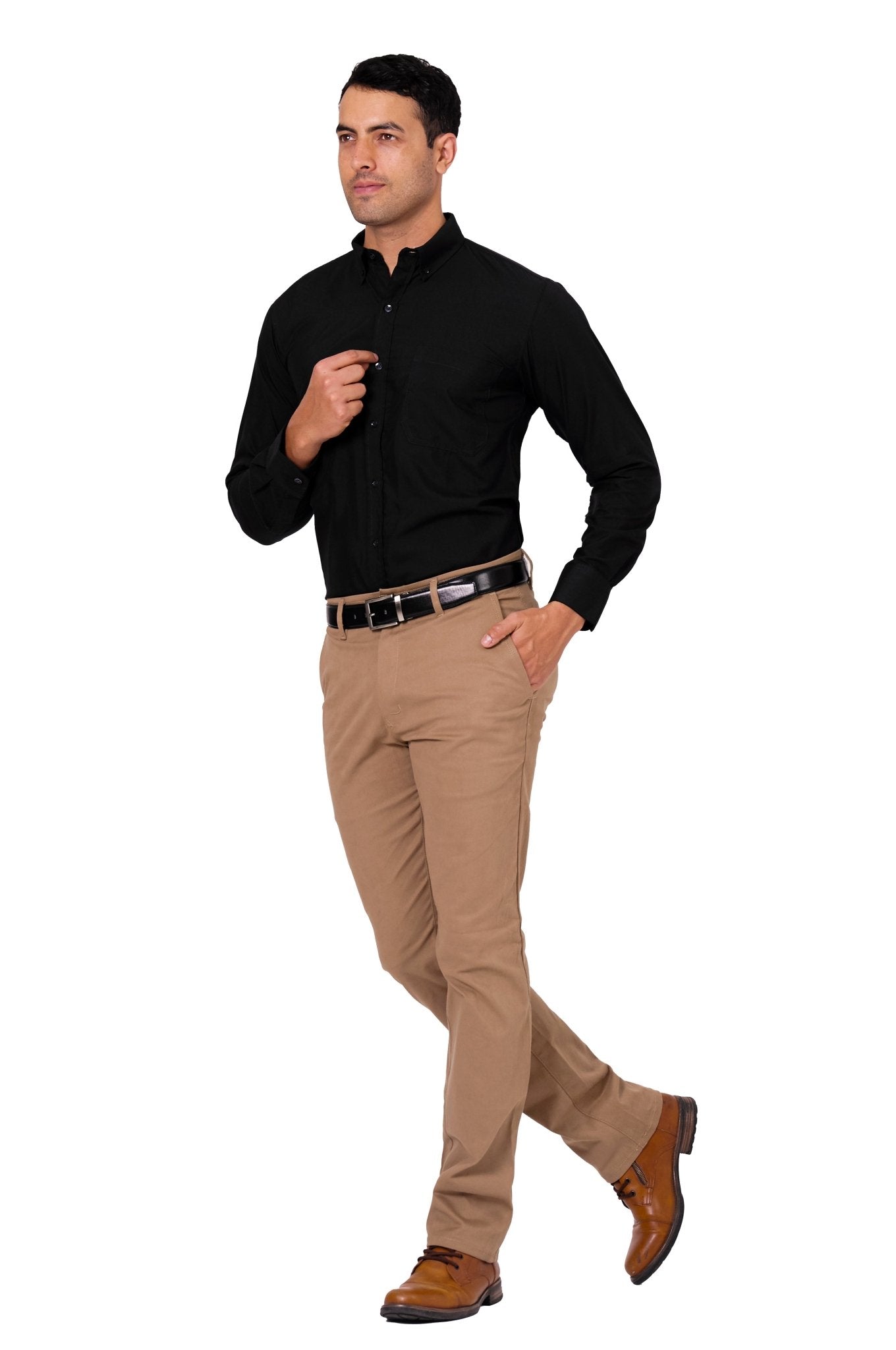 CAMISA FORMAL MANGA LARGA  BERLÍN HOMBRE #Color_Negro